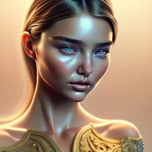 intricate stunning highly detailed girl miranda kerr by artgerm and edouard bisson, pale eyes, long blonde hair, portrait, soft studio lighting, ultra realistic gold filigree detailed bodice, photorealistic, octane render, unreal engine,macro lens,shollow depth of field,"32mm", "kodak", "medium format photography" hyper detailed, volumetric lighting, hdr, octane render, 4k, 8K