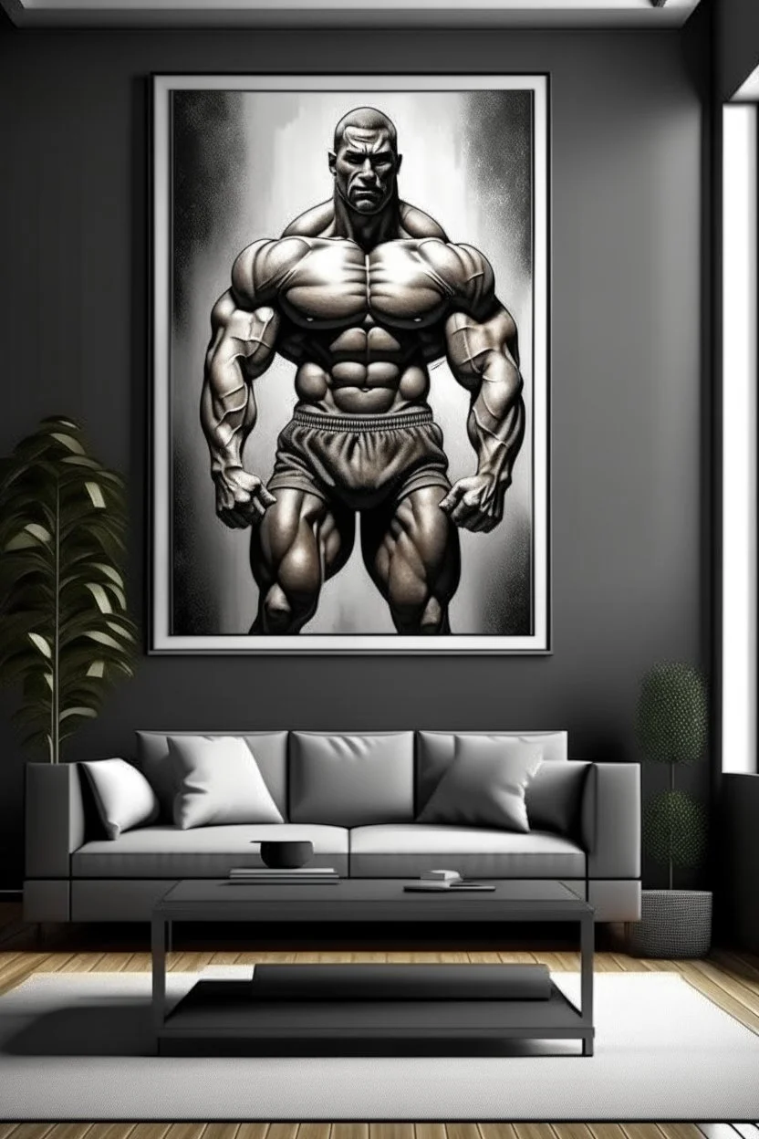 man wall art bodybuilder