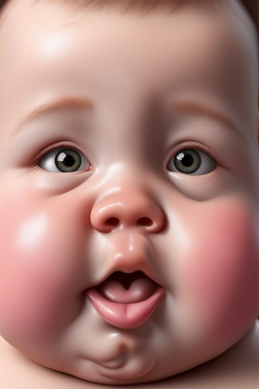 cheek fat baby realistic