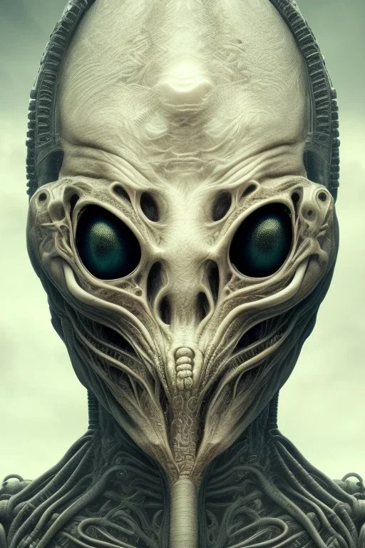 et alien, head,8 eyes, evil, 8k, finely detailed, photo realistic, HR Giger style