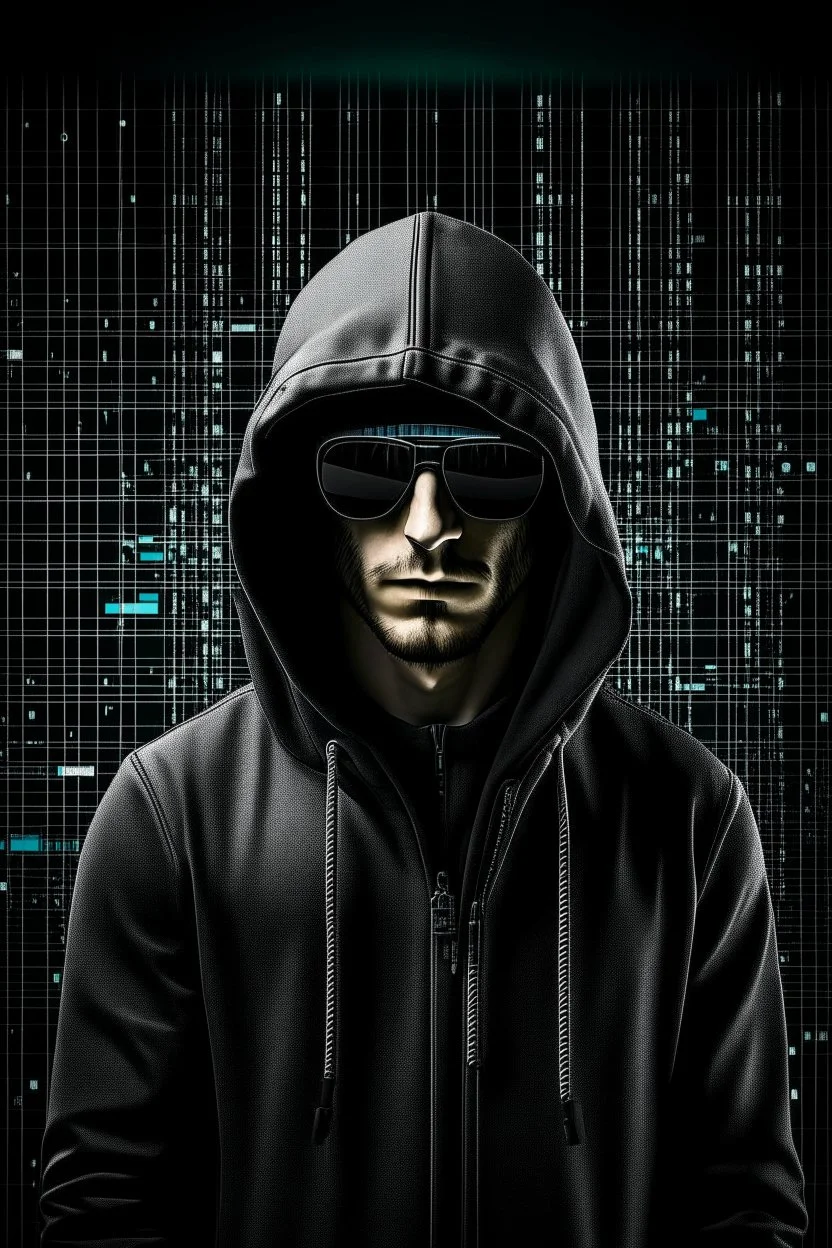 hacker with background