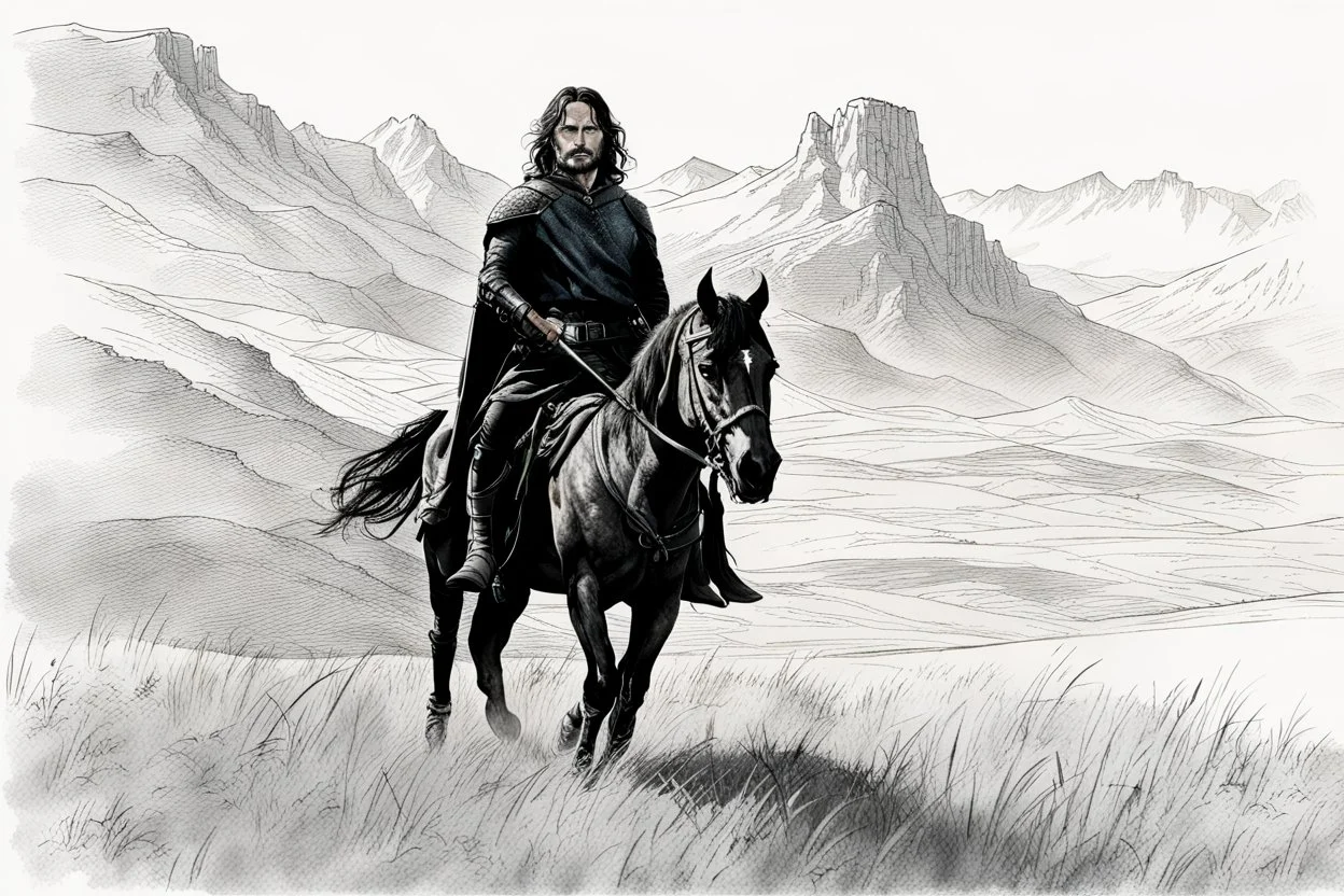 aragorn on horseback