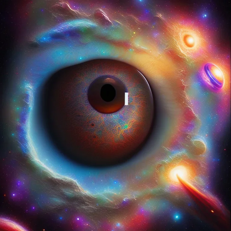 Ultra detailed cosmic In a eyeball