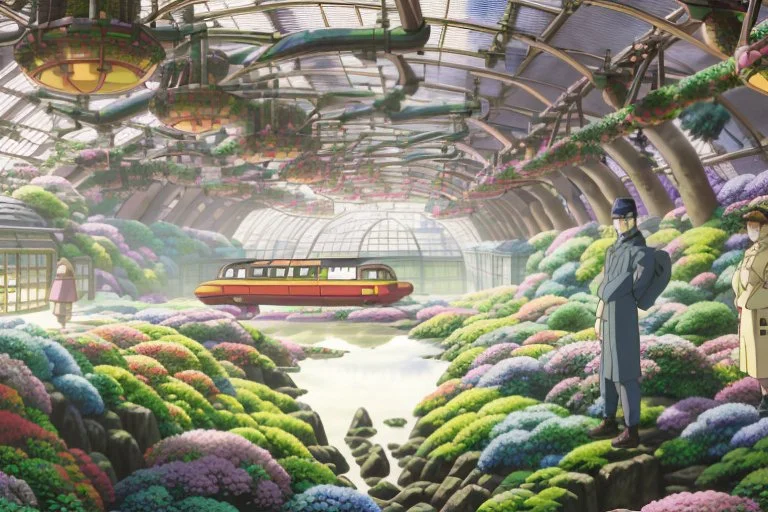 An expansive vault stretches out beneath the Earth's surface, a hidden marvel of solarpunk ethos that combines nature's beauty with cutting-edge technology. This underground sanctuary, more akin to a high-tech greenhouse than a traditional biodome, brings a breath of life and vibrancy to the post-apocalyptic world.