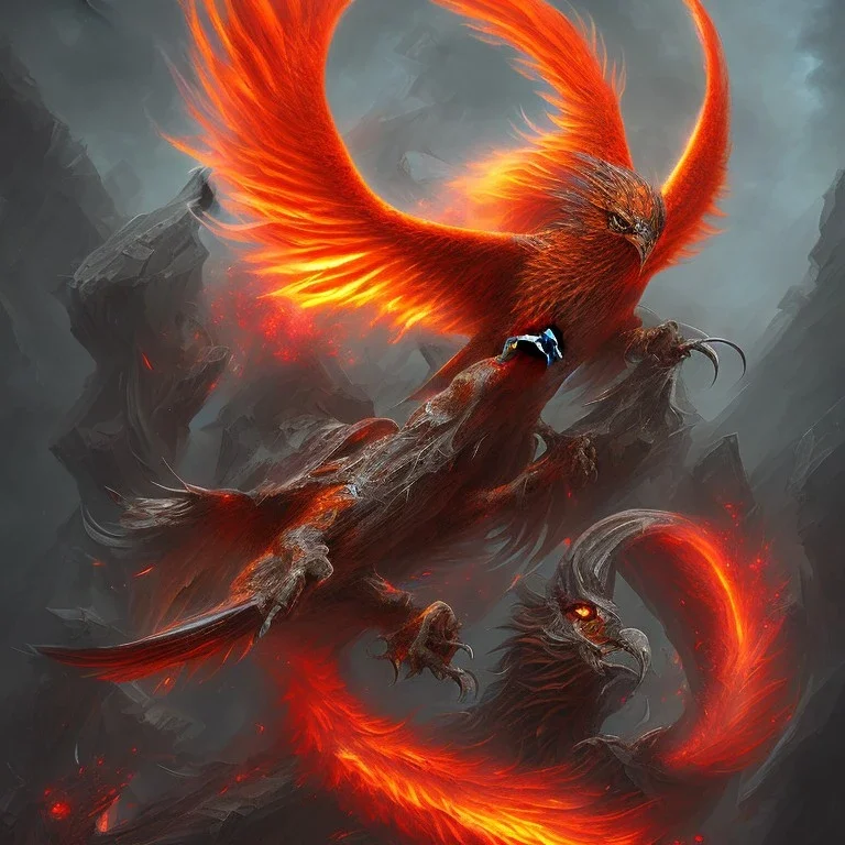 evil bloodthirsty Phoenix