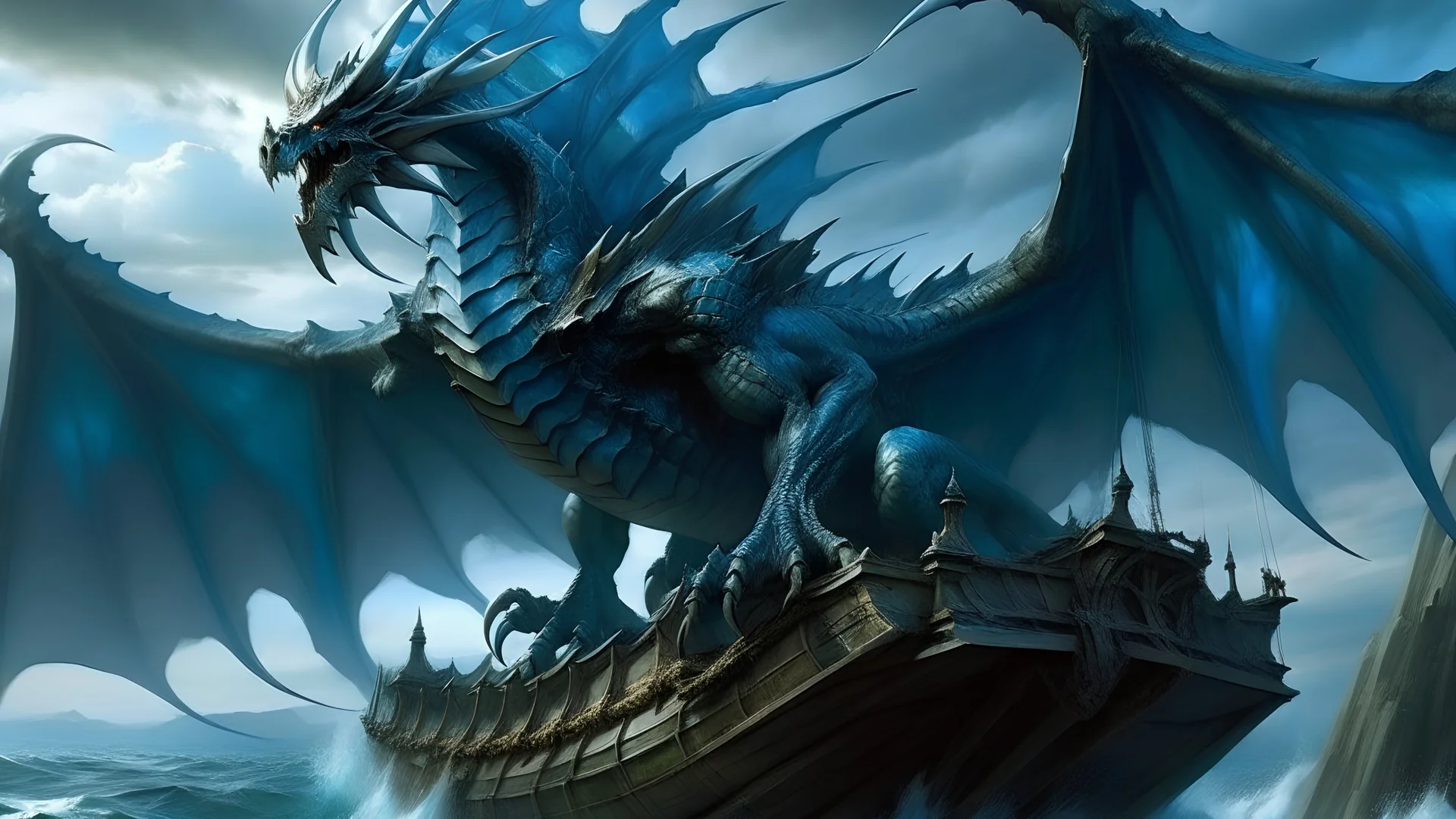 Bahamut is a deep sea monster, propping up the support structure that holds up the land.