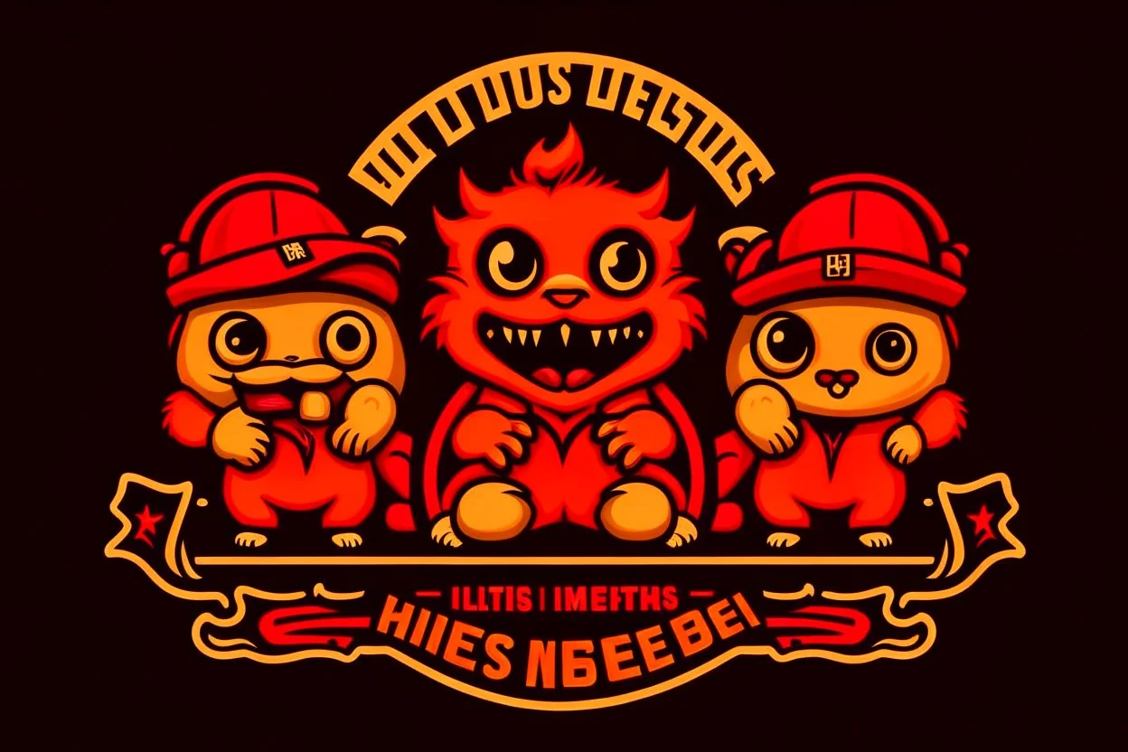 "little monsters" junior league sports team logo