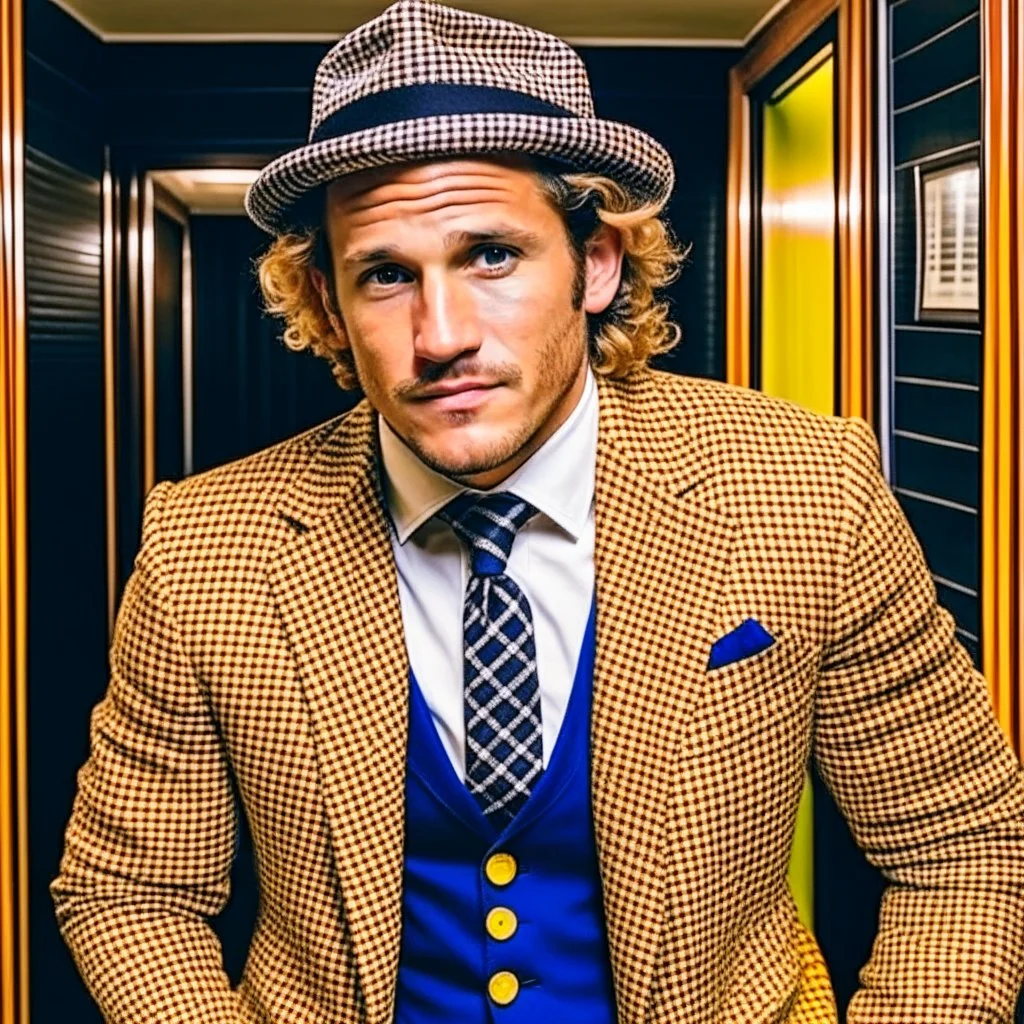 Diego Forlan Football soccer player posing. He is cosplaying a detective.