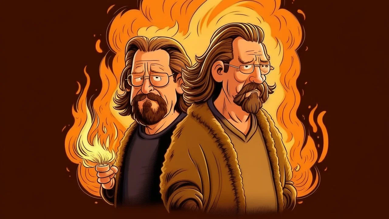 The big lebowski Walter et donnie cartoon firestarter