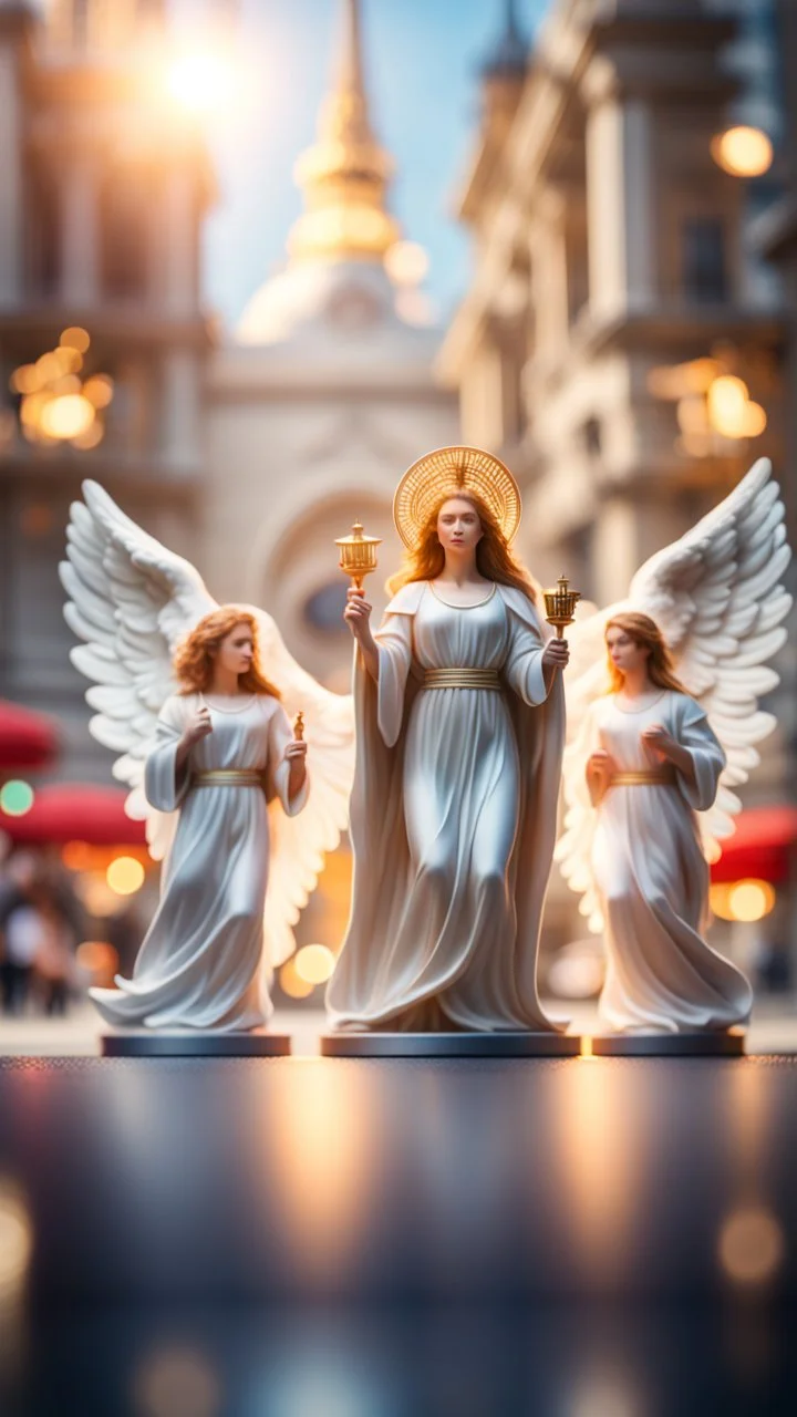 magazine cover, jubilee of god and the angels coming to the people,bokeh like f/0.8, tilt-shift lens 8k, high detail, smooth render, down-light, unreal engine, prize winning