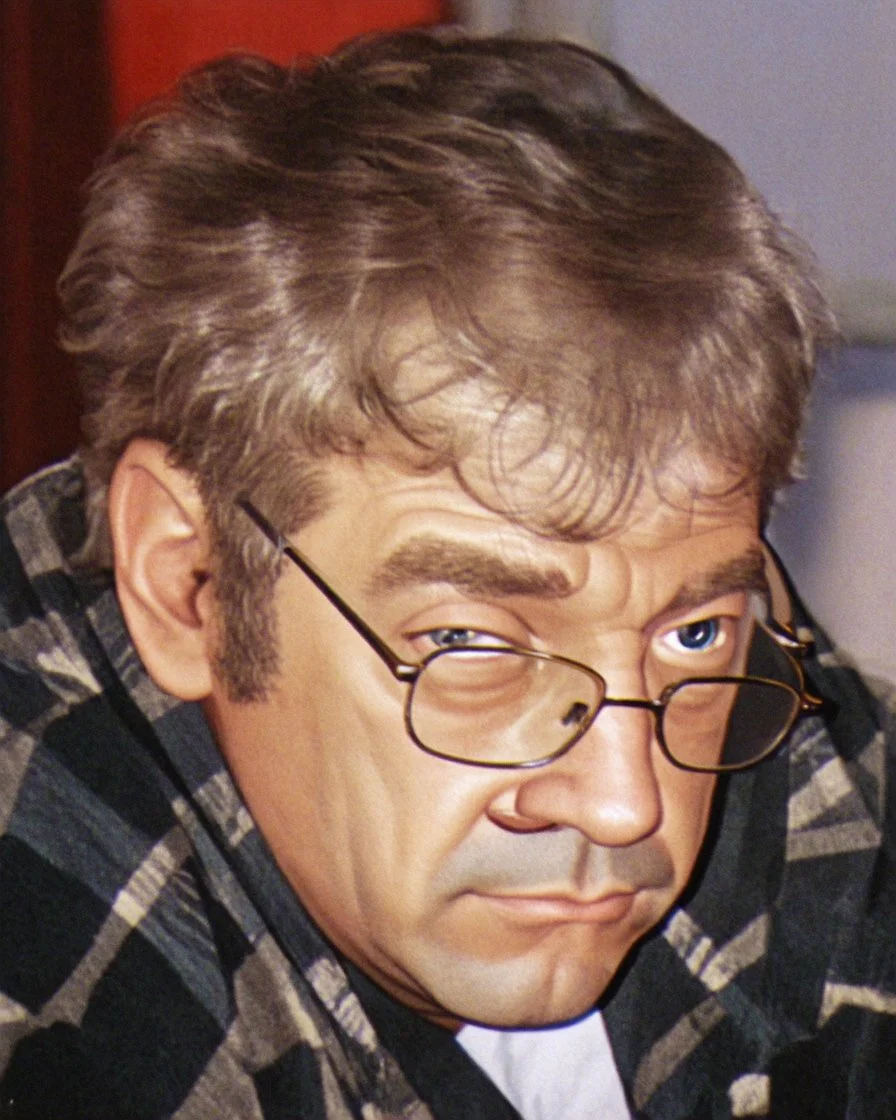 this man wearing glasses and nose oxigen line in an animation style