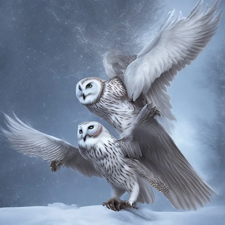 snow OWL wings