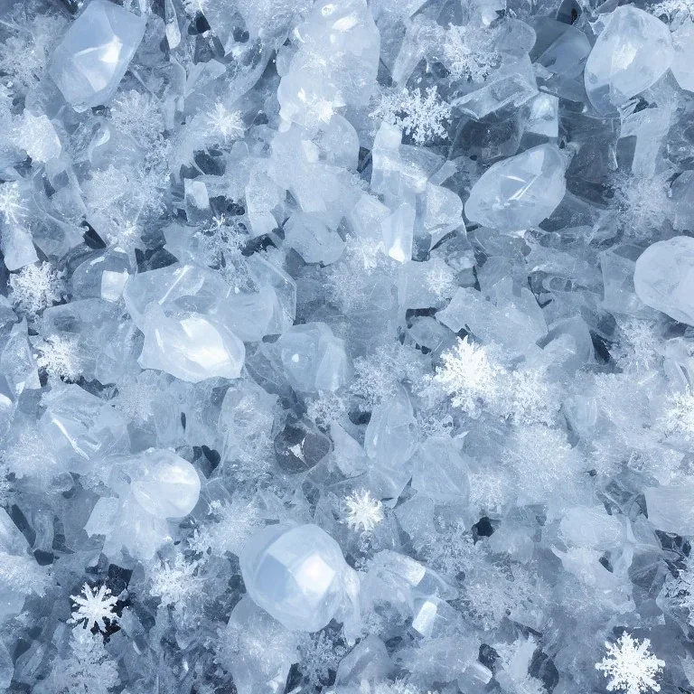 bells, glimmering, ice, crystals, winter landscape