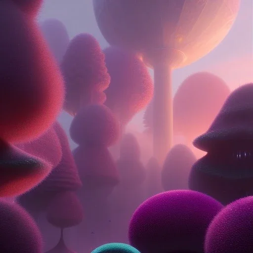 pixar style, volumetric pink sky environment and background, volumetric lighting, dramatic lighting, realistic painting of a glas, transparent sphere full with marmelade, detailed digital painting, extreme dense and fine, anime, ornate, colour-washed colors, elegant, small minutiae, tiny features, particulars, centered, smooth, sharp focus, renderman gofur render, 8k, uhd, detailed eyes, realistic shaded volumetric lighting, caustics, backlight