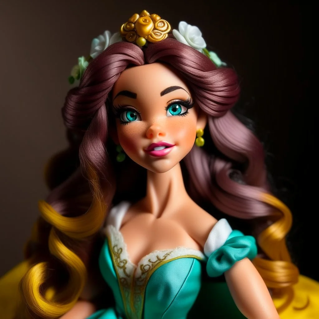 disney princess lora with sculpted hair top view