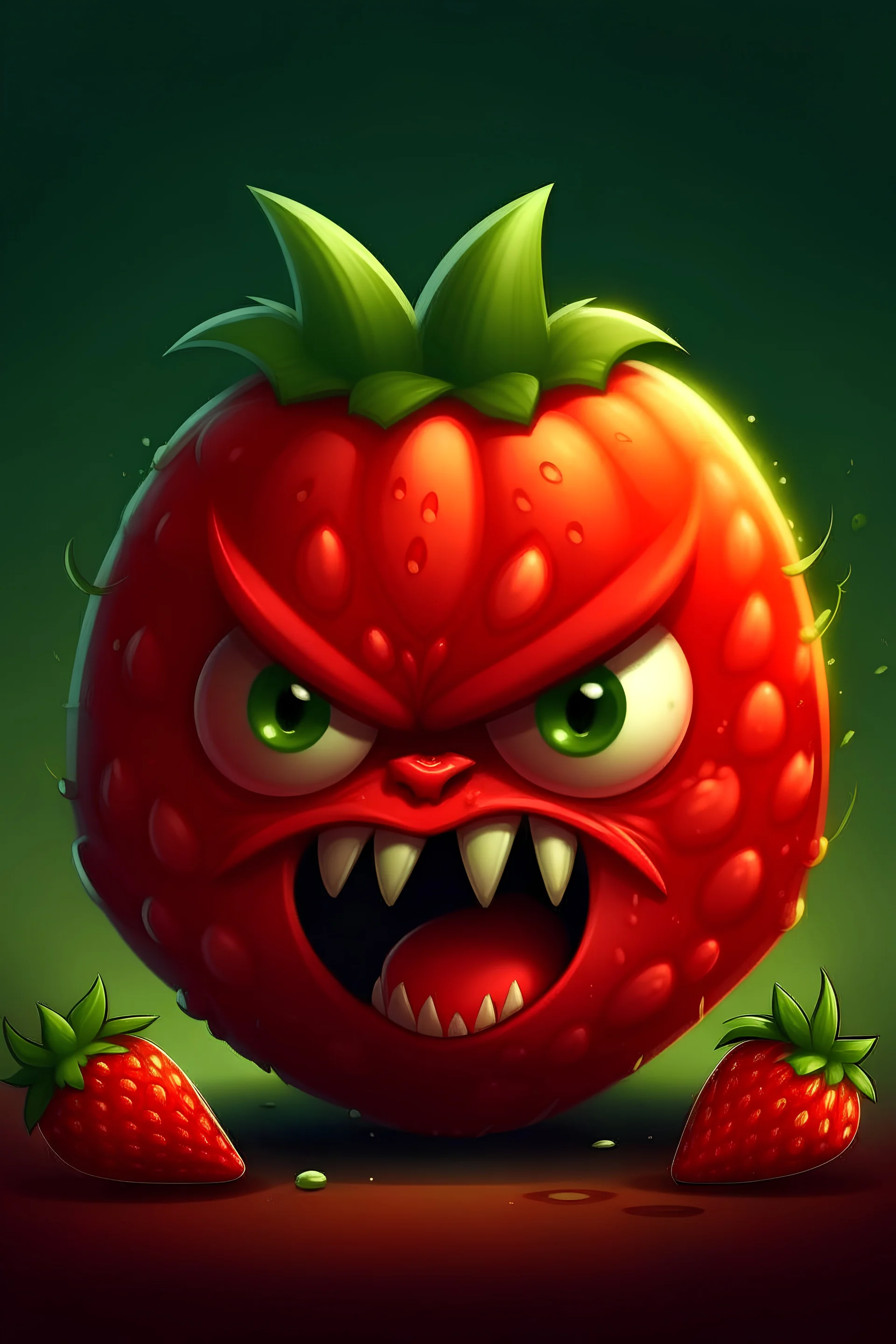 very angry strawberry