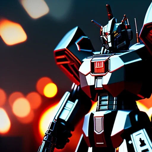 Autobot in Attacked by others transformers decepticons , holding a gun, BK complex detail, cinema, reality, detail, octane rendering, stoic cinematic 4k epic detailed photograph shot on kodak detailed bokeh cinematic hbo dark moody 8k, 85mm f/16 by leica and Lospronkos