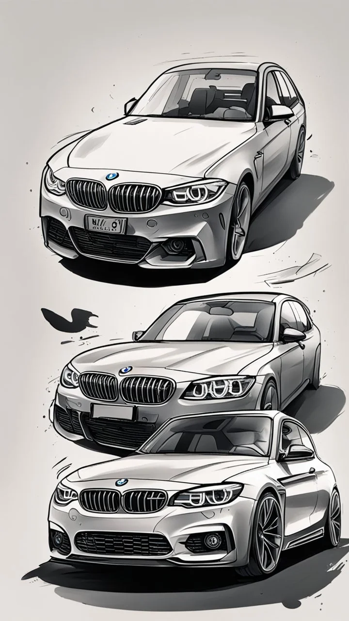 нарисуй счастливого владельца бмв