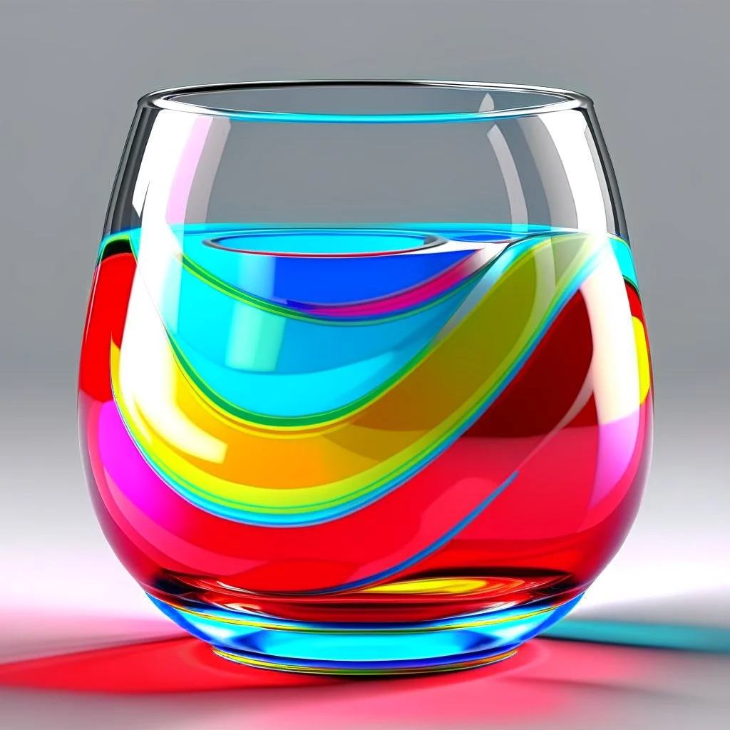 candy glass cup stylized