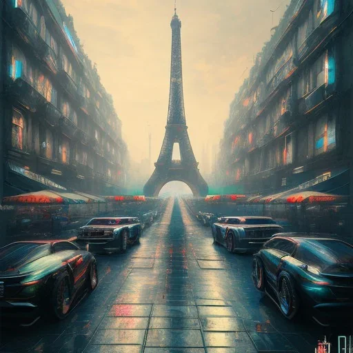 city Paris cyberpunk