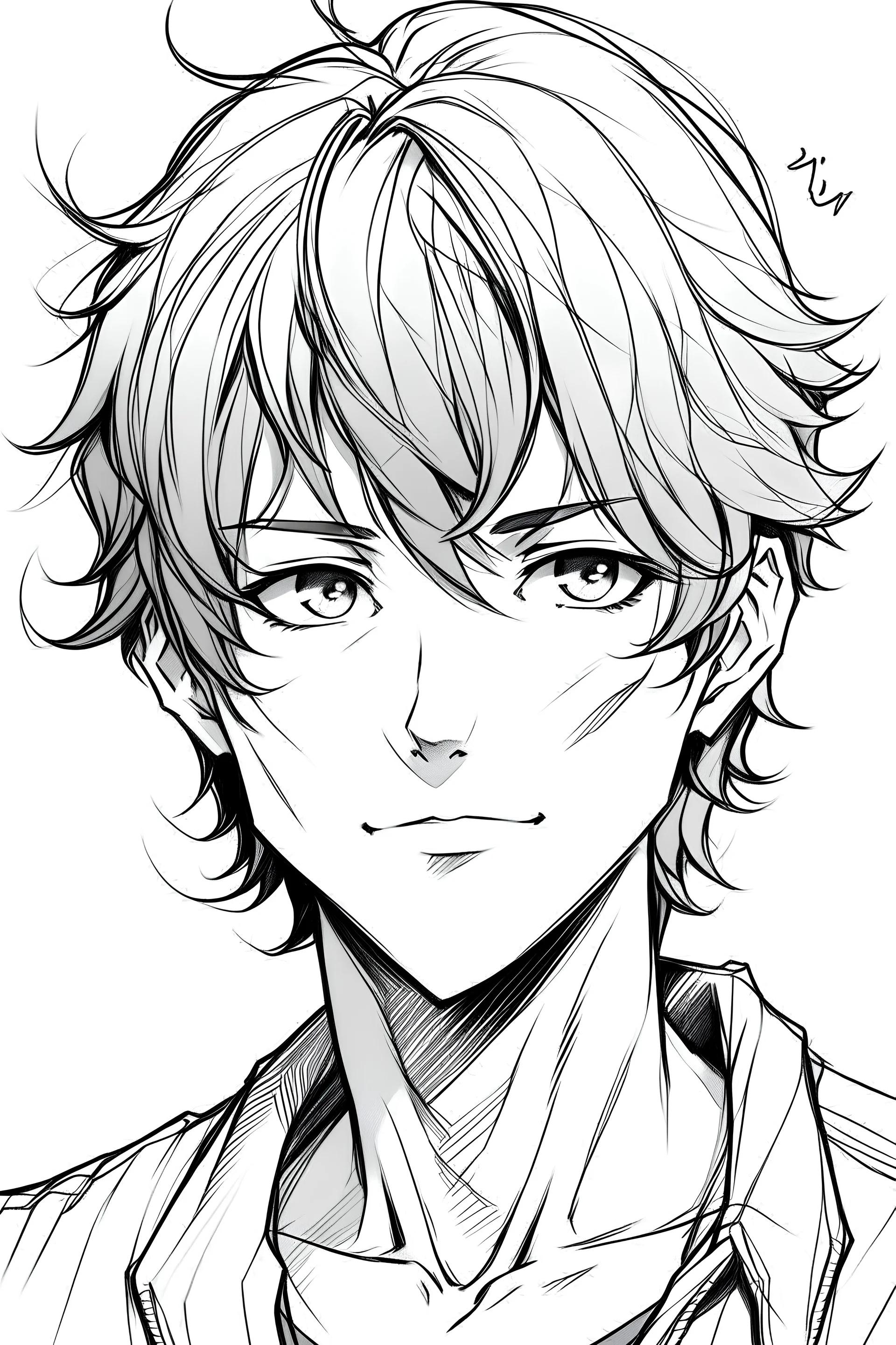 draw in color manga beautiful man