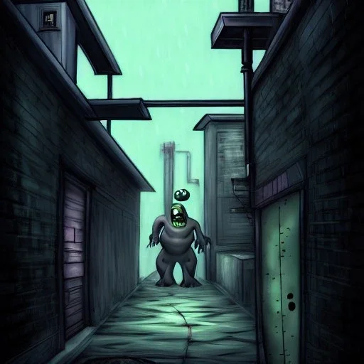 A Monster in a back alley