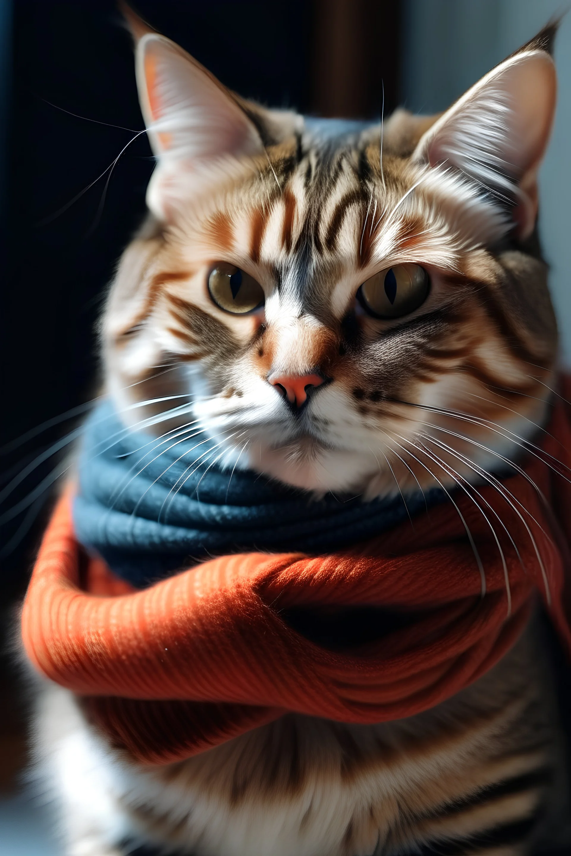 Cat in a scarf