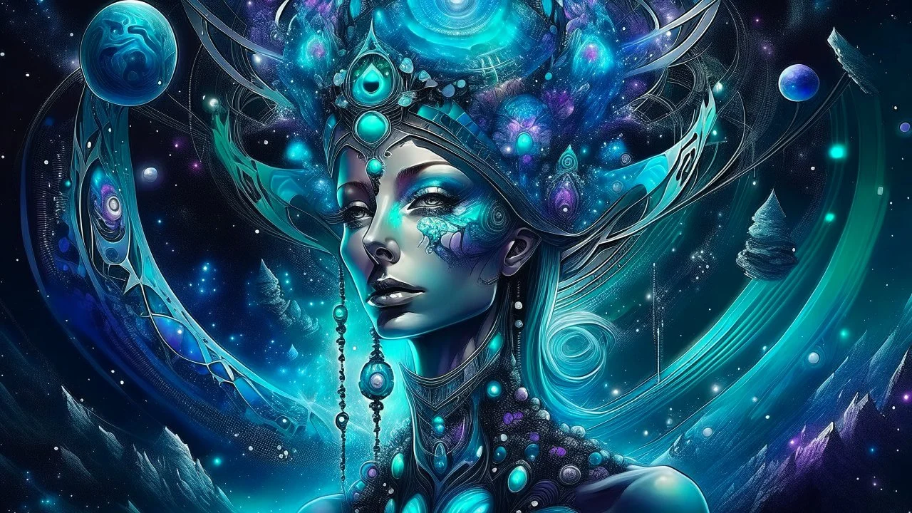 surreal galactic goddess