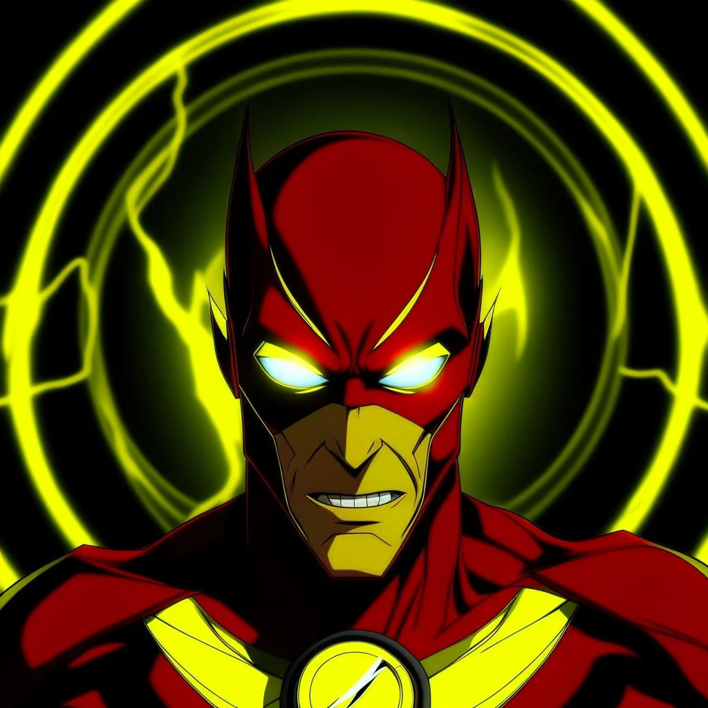 reverse flash animated inside a medalion