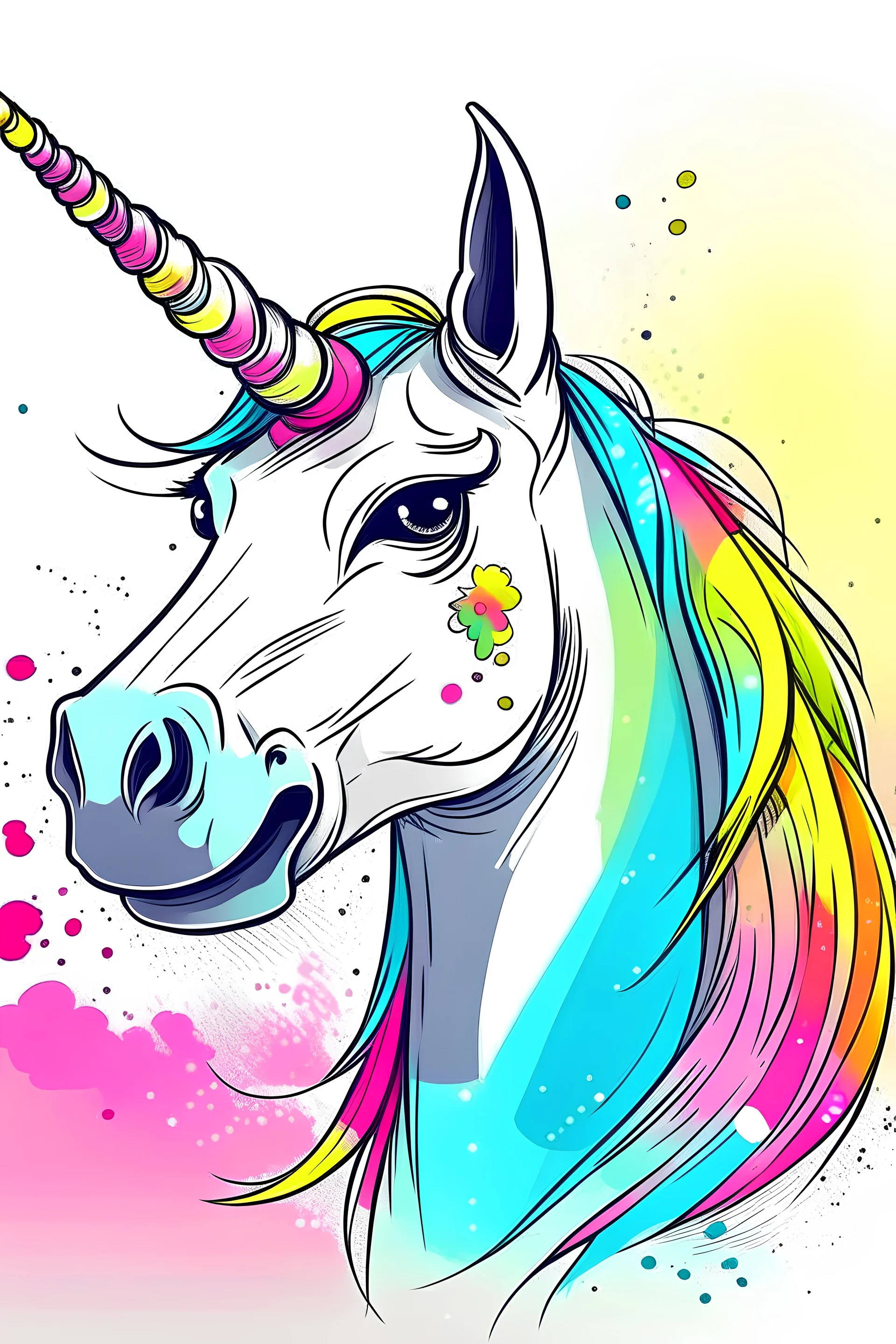 kids unicorn 4k drawing