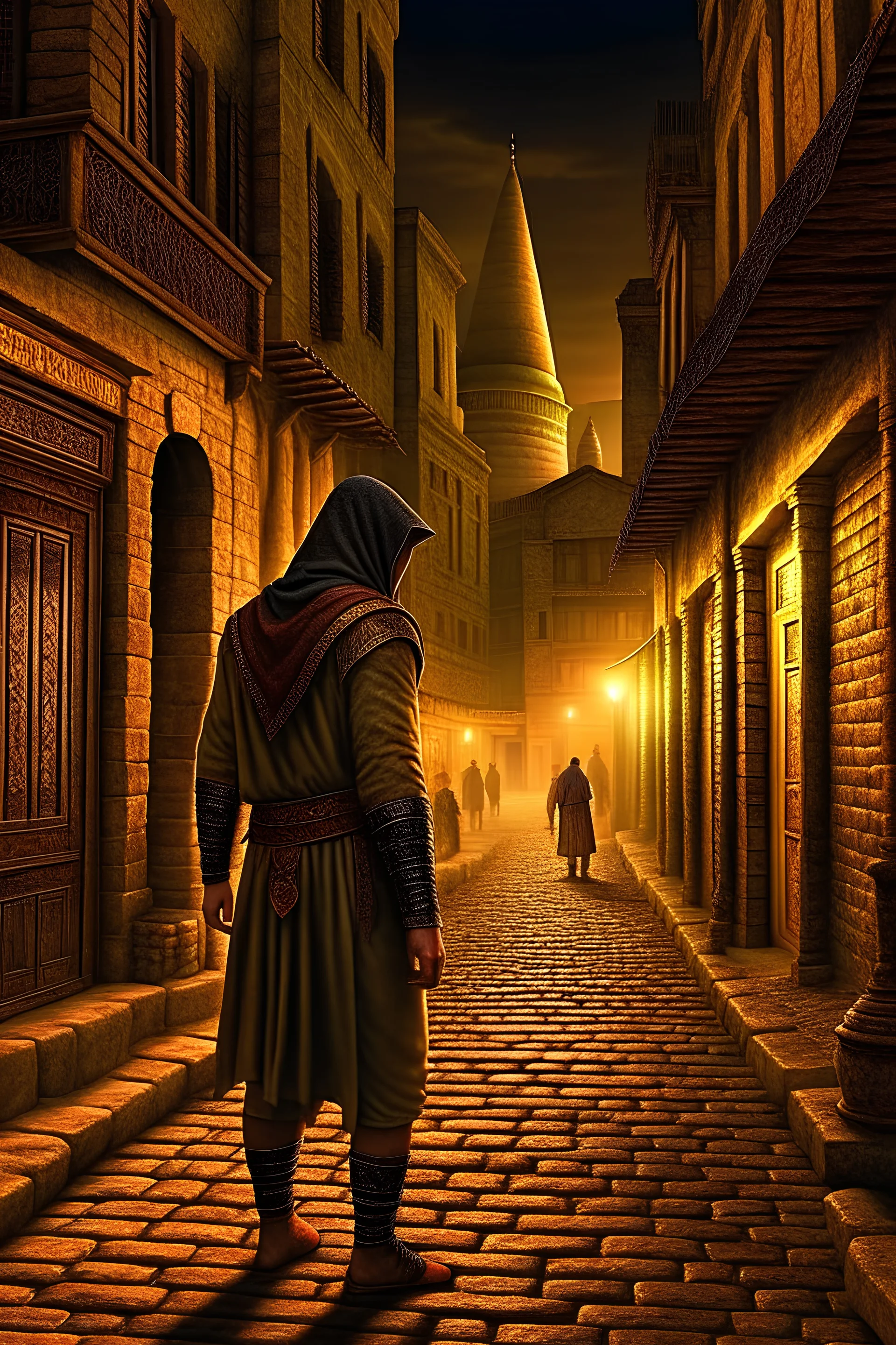 a thief stalks the streets of ancient Egypt at night