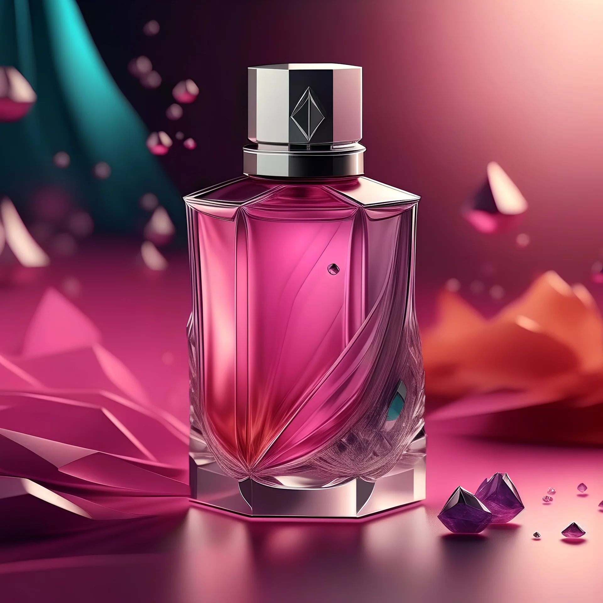 generate me an aesthetic image of perfume for Crystal Clear