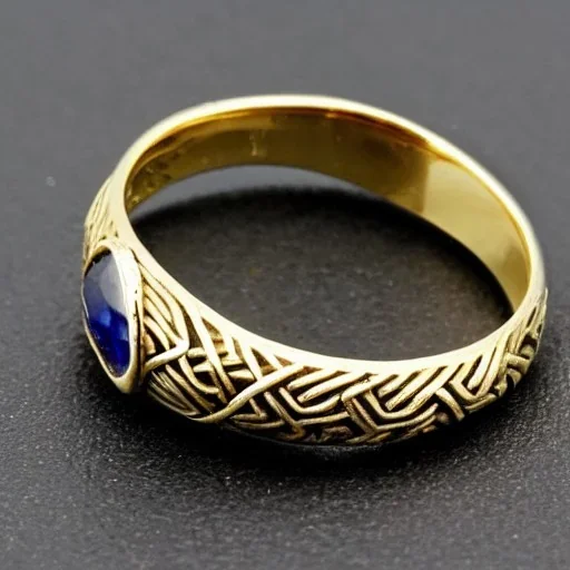 sapphire signet ring with braided gold, celtic ring, highly ornate, breathtaking, nordic ring, viking ring, engraved carved band, runes, men's jewellery