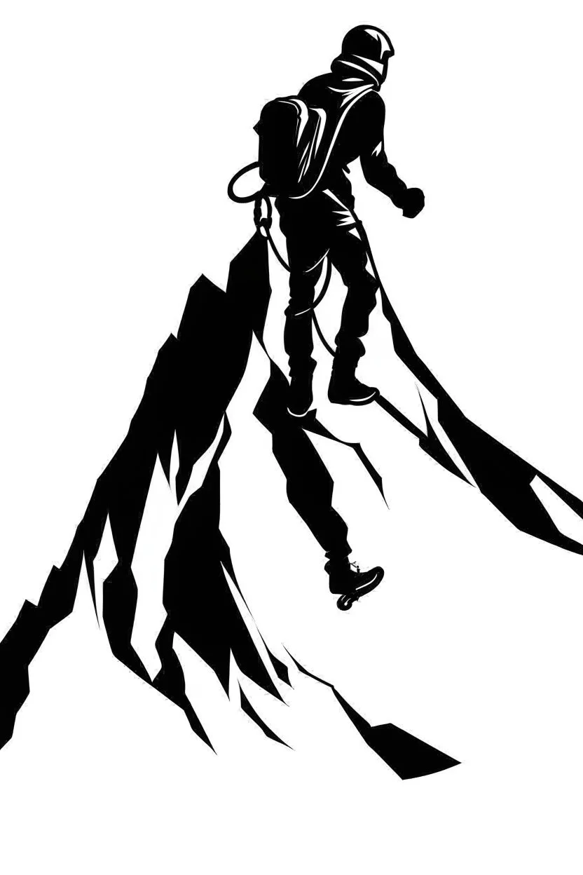 moutain,climber clip art simple two,tone