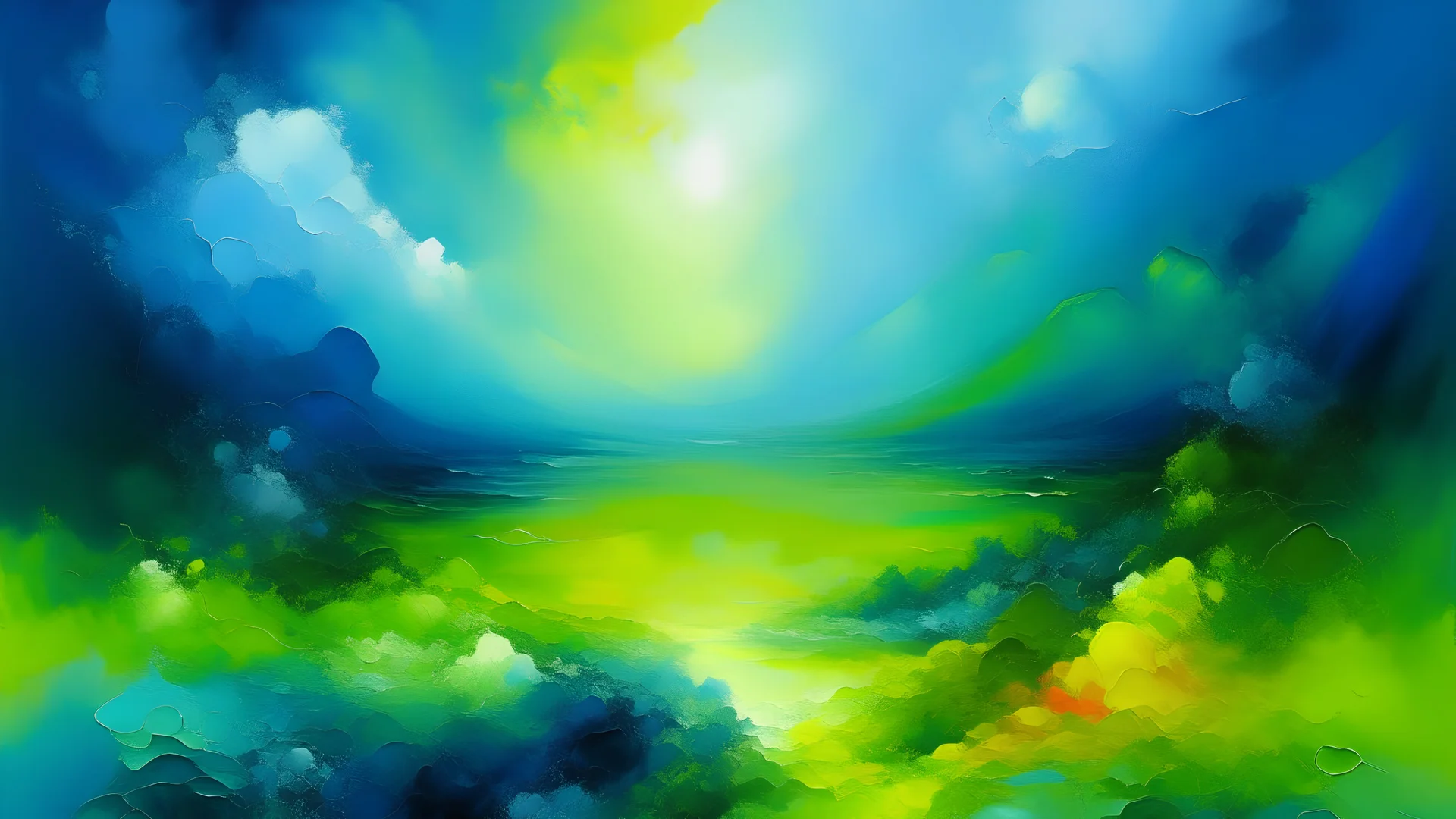 Beauty of Heaven (Blue Yellow green)