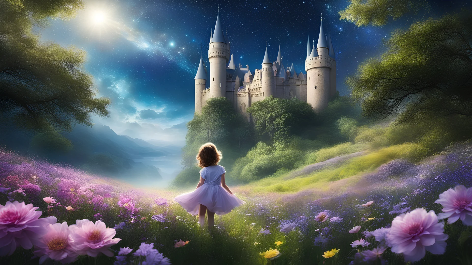 Dans son monde doux, l'enfant rêveur s'égare, Parmi les fleurs, les étoiles et le ciel clair. Son regard innocent, ses pensées envoûtées, Dans un univers de beauté, à jamais émerveillé. Il imagine des châteaux dans les nuages, Des licornes jouant dans les prés sauvages. Ses rêves sont comme des contes de fées, Où chaque instant est un trésor à apprécier. Son cœur pur bat au rythme de l'imagination, Dans un océan de joie et de fascination. Car c'est dans ses rêves qu'il trouvera l'infini.