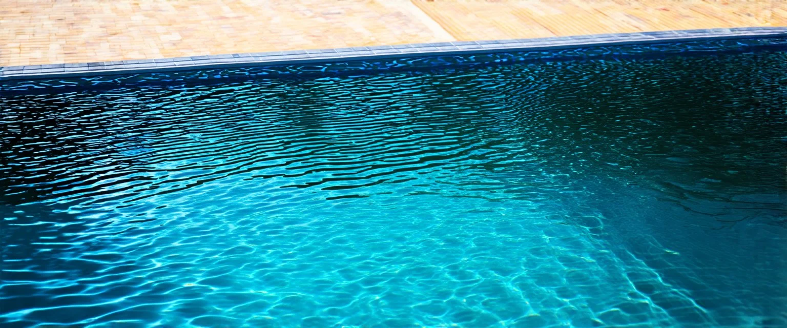 the rippled surface of the water like in a pool, just the water
