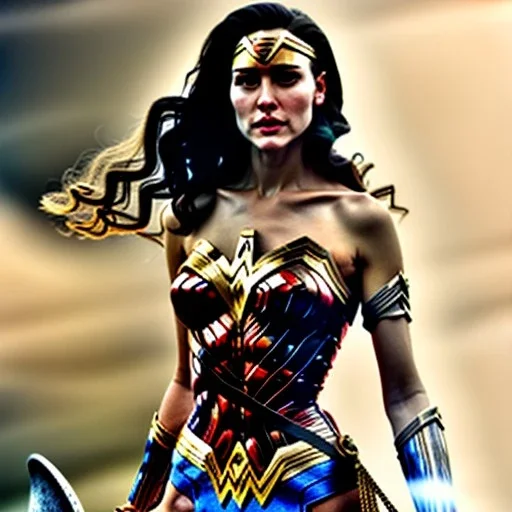 Wonder woman battles a insect, futuristic design, rain in background, close-up face, geometric armor, female face, 3d unreal engine, black face, close up armor, fine detail, lovely face, cyber parts