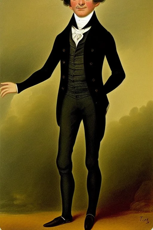 Extremely rich tyoung liberal guy portrait 1800s