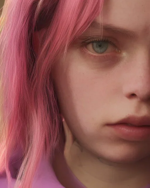 Billie Eilish, clip, photorealistic, 8k