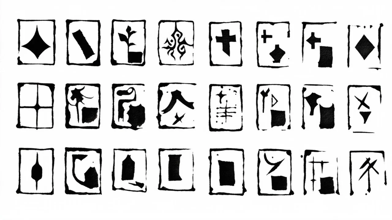 these symbols in old ink on degraded paper