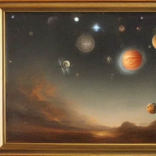 Louis Philippe Crepin, space, stars, planets