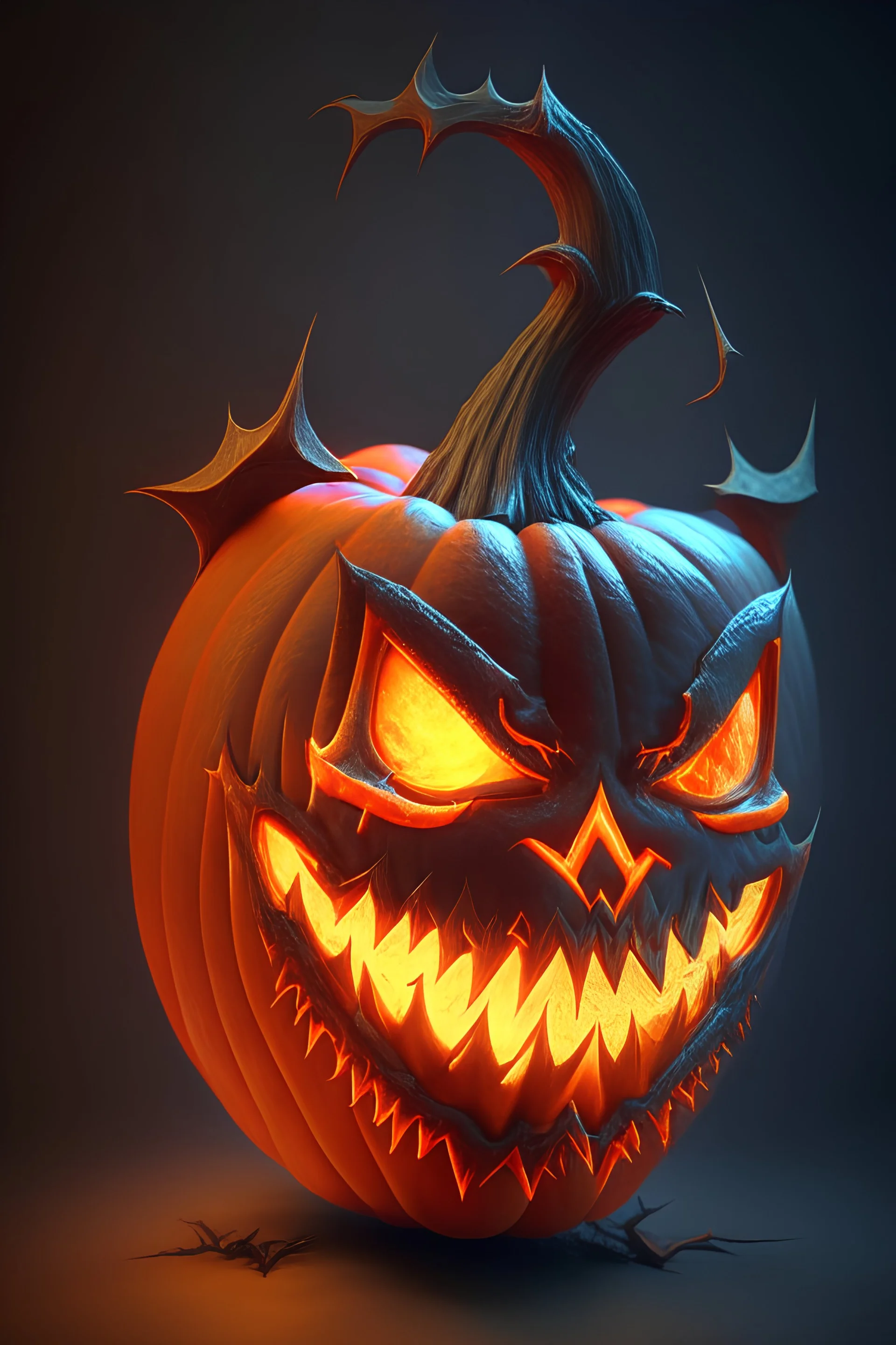 Demon pumpkin alien, 8k