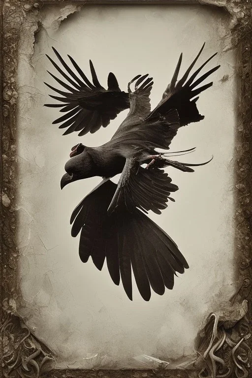 nature morte. crow . surrealism
