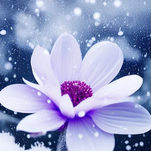 smooth hyper realistic, beautiful Japanese snow flower in crown, pale colors, dark cosmos background, cat еye, extremely sharp detail, finely tuned detail, ultra high definition, 8 k, unreal engine 5, ultra sharp focus, accurate sword wings, positive smile, lot of details, fit within portrait, Ambiance winter, perfect composition, perfect hair, perfect hands, finger up gestures