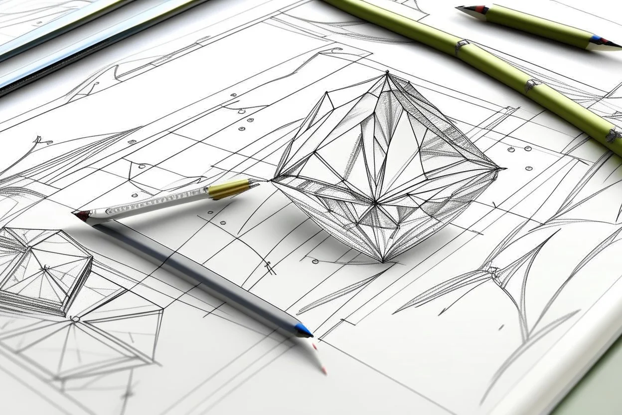 Analyzing diamond concepts into lines and sketches without scribbling