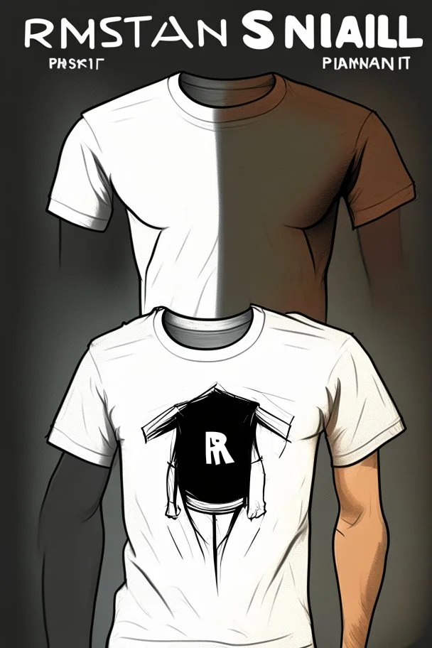 Draw a rsinalT-shirt in 2D