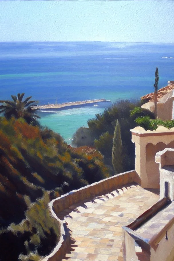 Mirador, salou, spain, painting