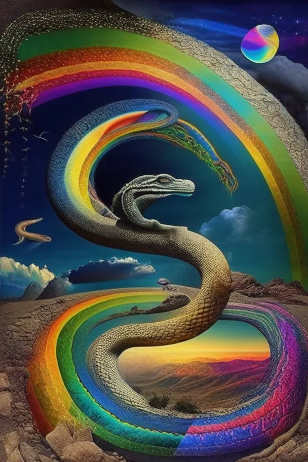 Dreaming Dreamtime Everywhen world-dawn ancestral past ancestral present unfixed in time abiding events serpent rainbow flat earth