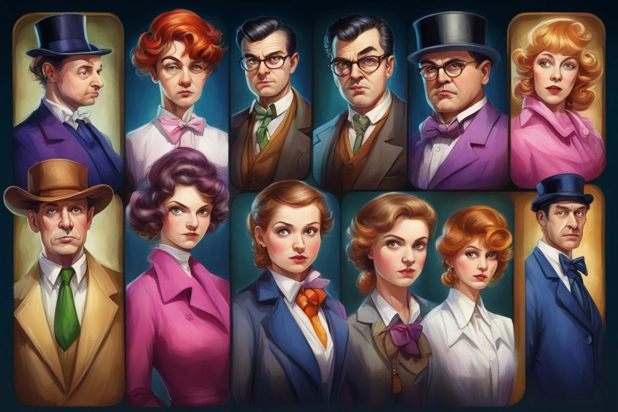 the characters of the Cluedo game as true persons